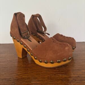 NWOT Free People / Jeffery Campbell Suede Heeled Clogs